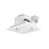 Ventilador de ventilaci&oacute;n ultrasilencioso para ba&ntilde;o cuadrado de pl&aacute;stico silencioso de 8 pulgadas con luz LED, extractor de aire montado en el techo