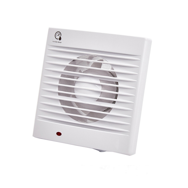 Ventilador de ar montado na parede de 6 polegadas Banheiro Extrator temporizador pequeno exaustor