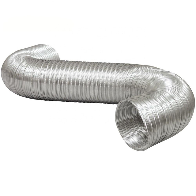 5' X 5' Duto de ar de PVC de camada dupla Flex&iacute;vel 100mm Mangueira de ventila&ccedil;&atilde;o do sistema HVAC de aquecimento