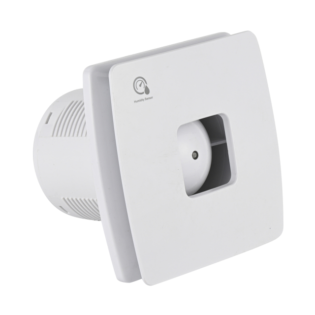 Ventilador de ventilaci&oacute;n ultrasilencioso para ba&ntilde;o de 6 pulgadas con luz LED, Extractor de aire de escape montado en la pared de pl&aacute;stico